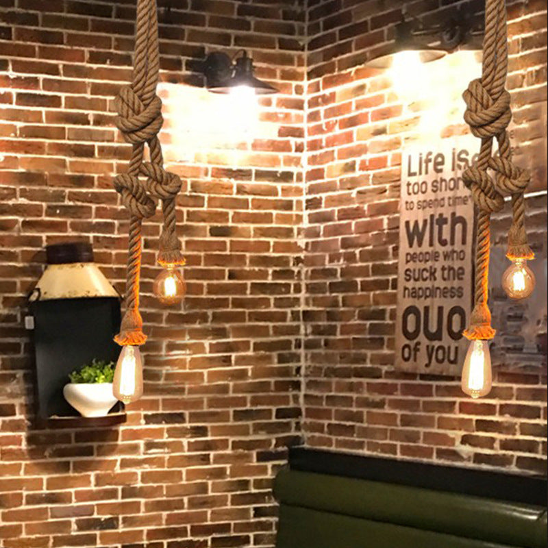 Twine Pendant Lamp Ceiling Light Fixture for Home & Living Room