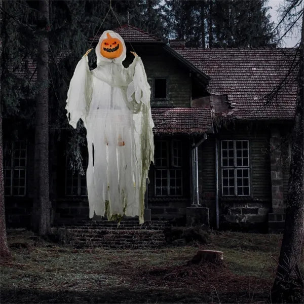 Halloween Pumpkin Ghost Decoration with Sound & Lights