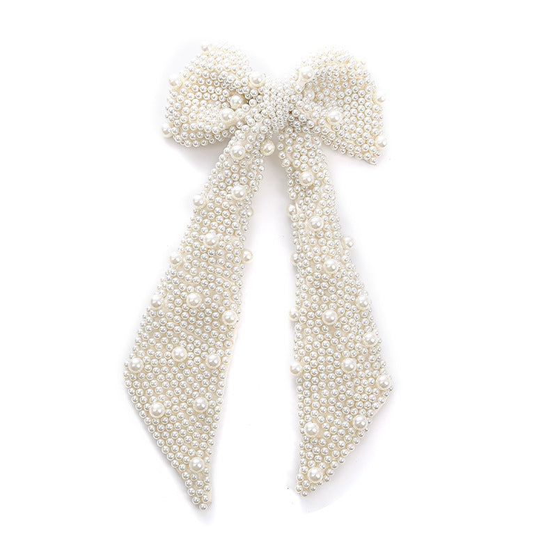 Pearl Bow Barrettes for Women - Korean Style Hair Clip