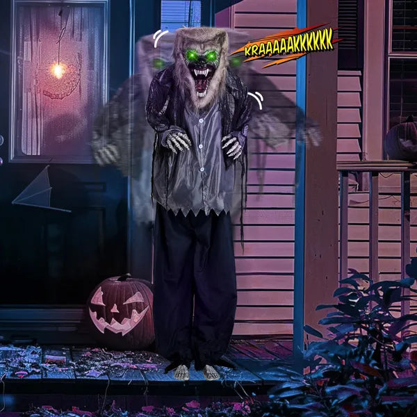 6.9ft Halloween Werewolf Outdoor Decoration with LED Lights