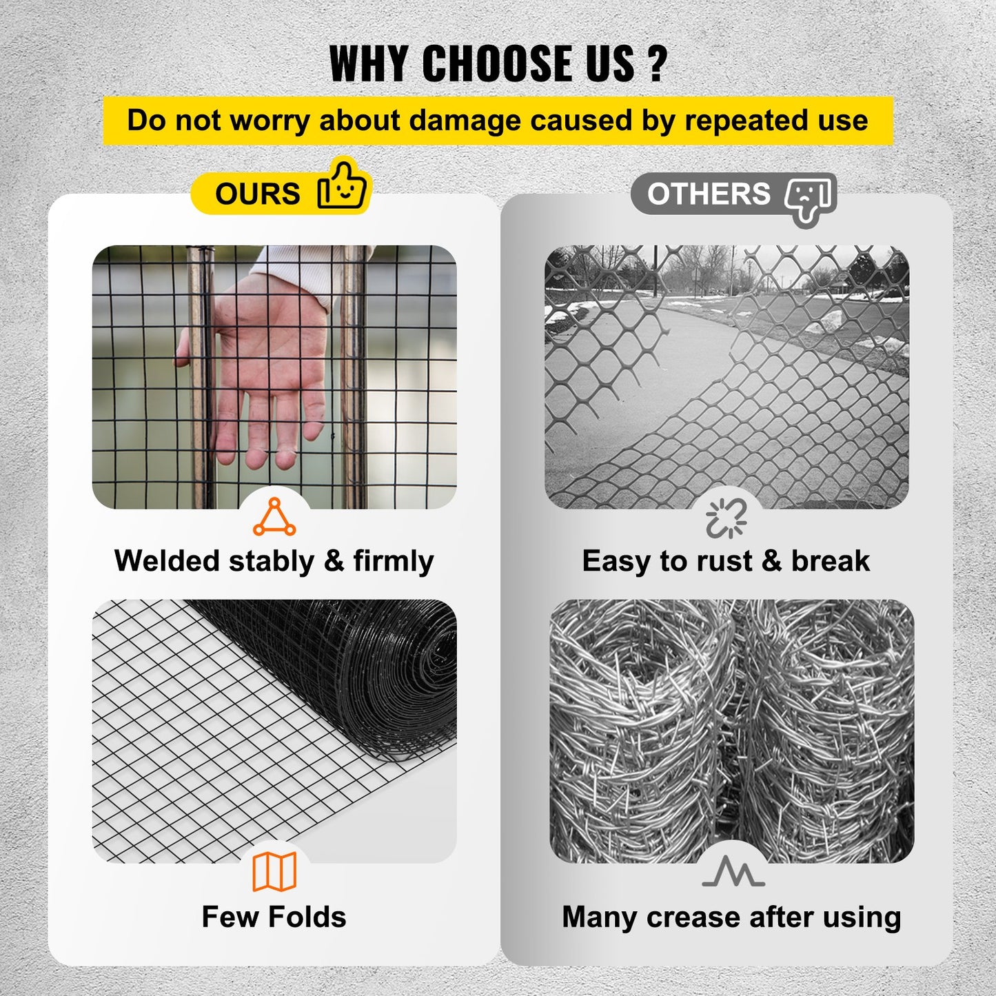 Galvanized Steel Hardware Cloth Mesh Fence 24' x 100' Black 1x1 inch, with Cutting Pliers & Gloves