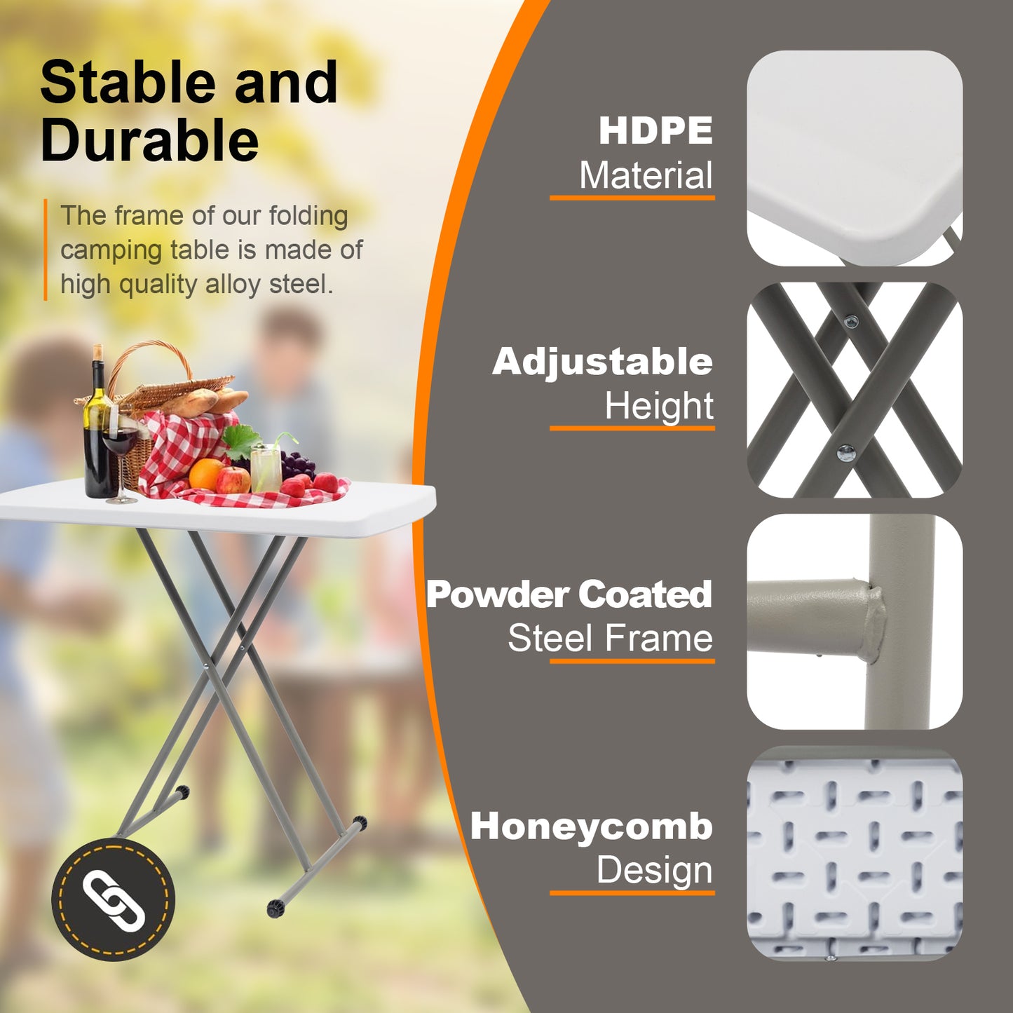 76-50-70.5cm Mini Folding Table
