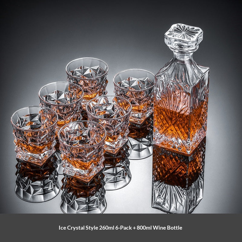 Premium Whiskey Glass and Decanter Set - Multiple Styles & Designs