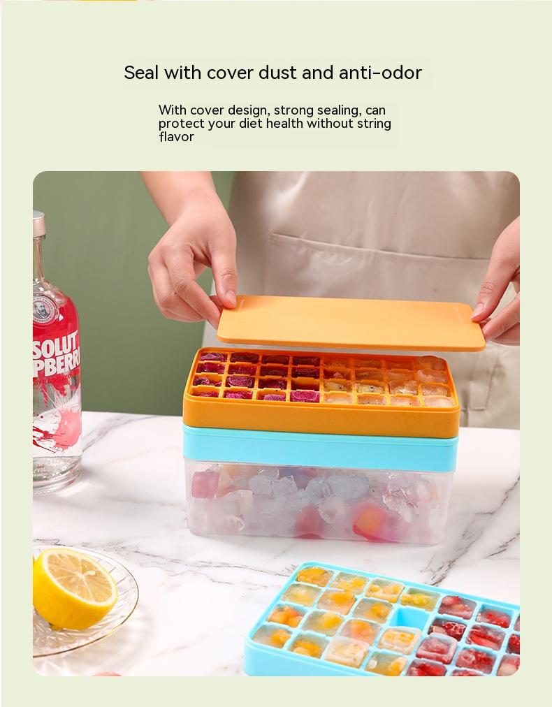 Large Capacity Silicone Ice Cube Mold Food Grade Ice Tray Refrigerator Container