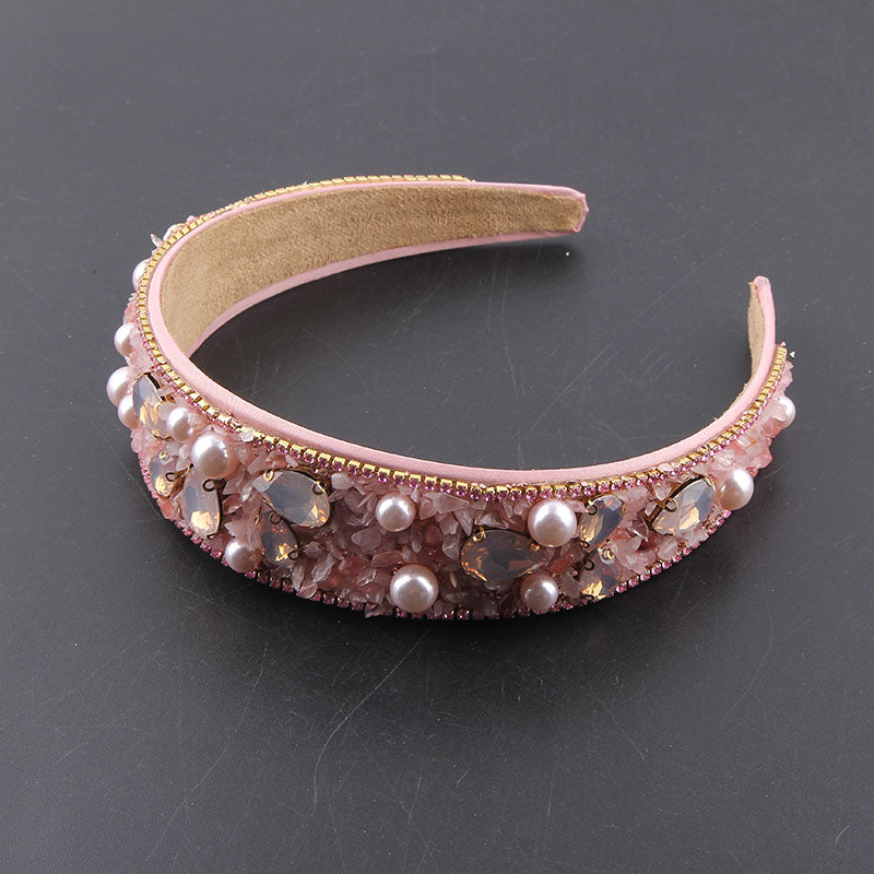 Rhinestone Pearl Headband - Women's Fashion Hair Accessory