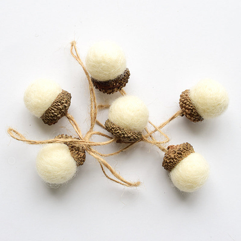 Wool Felt Christmas Ornament Ball - Festive Holiday Decor