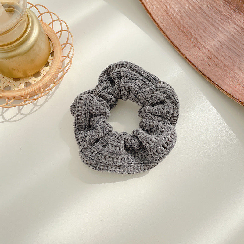 Winter Plush Pork Intestine Hair Ring - Colorful Hair Accessory for Women