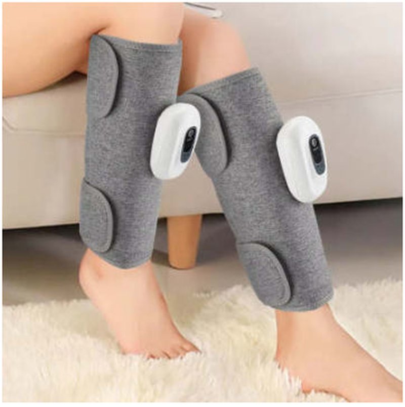 Air Wave Leg Massager Fully Automatic Meridian Therapy Device - Light Gray