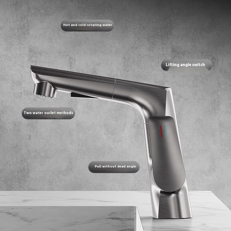 Pull-Out Kitchen Faucet - Modern Copper Design with Multiple Finish Options