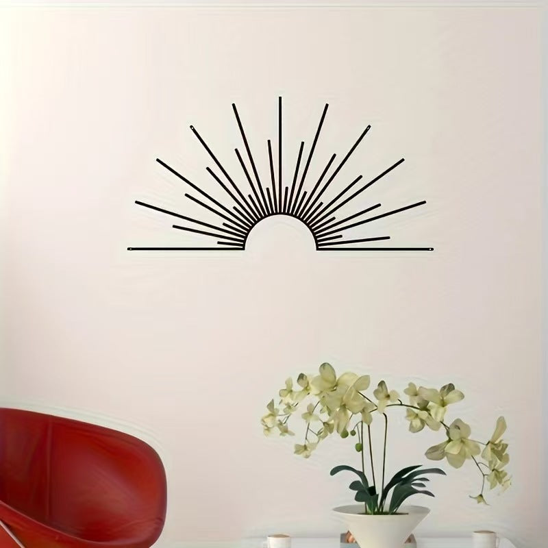 Metal Sunflower Wall Decor - Wrought Iron Nordic Art for Home & Office