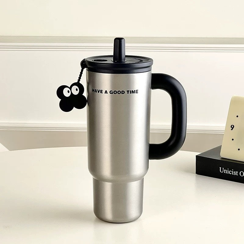 Insulated Stainless Steel Mug 700ml - White, Black & Natural Colors