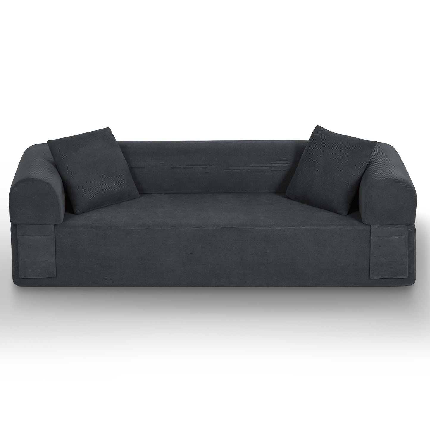 Modern 3-Seater Sofa - No Assembly, Compact Design, Gray