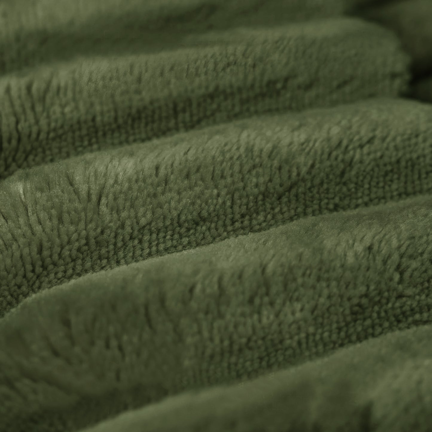 Plush Corduroy Sofa Ottoman - Green, No Assembly Required