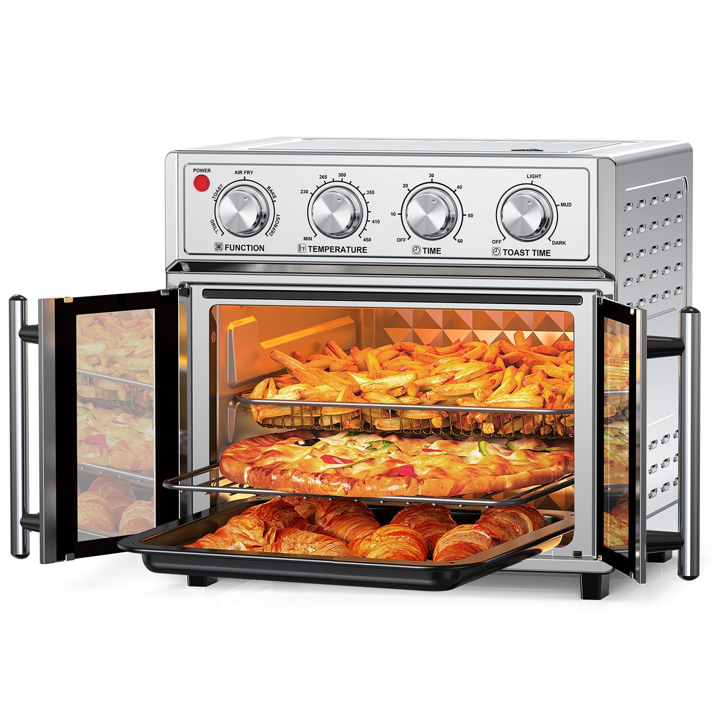 26L Multifunction Air Fryer Toaster Oven - 6 Slices, 1700W