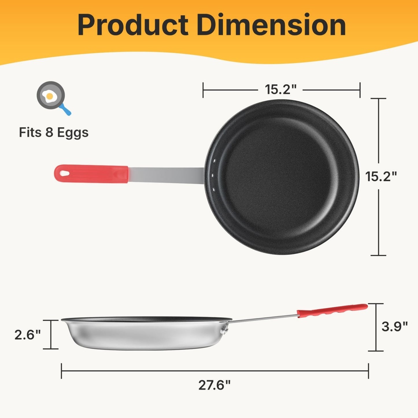 Ceramic Nonstick Frying Pan - Oven & Dishwasher Safe Skillet