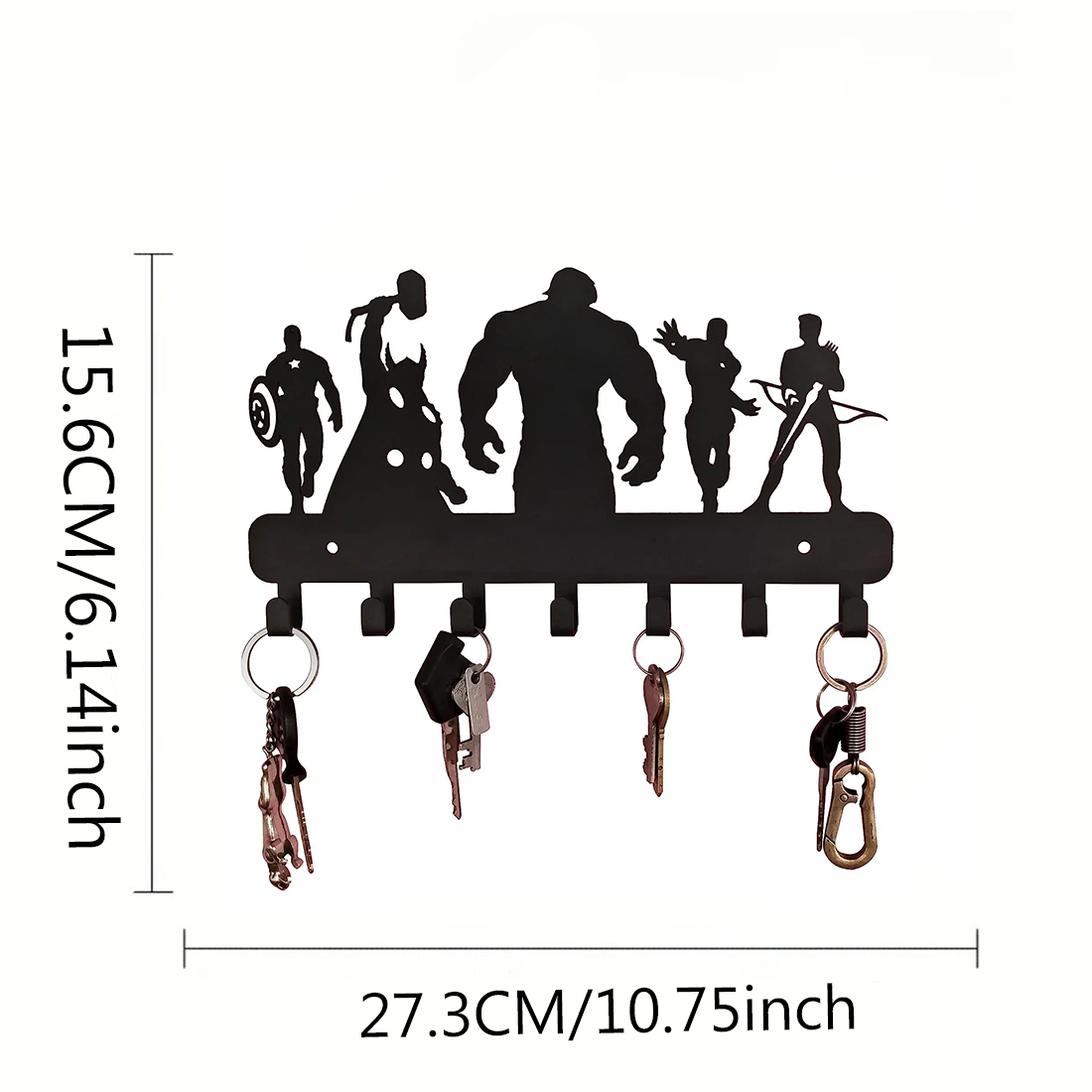 Mermaid Wall Hook Set - Decorative Metal Hooks for Home
