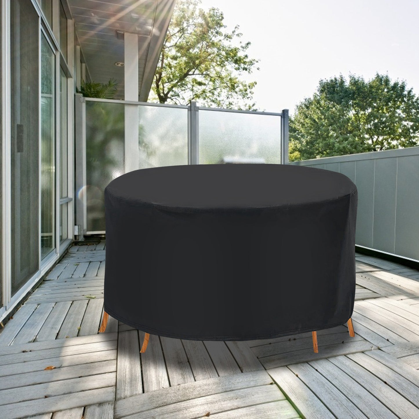 Waterproof Round Furniture Cover for Small Patio Table and Chairs - 4 or 6 Seat Options