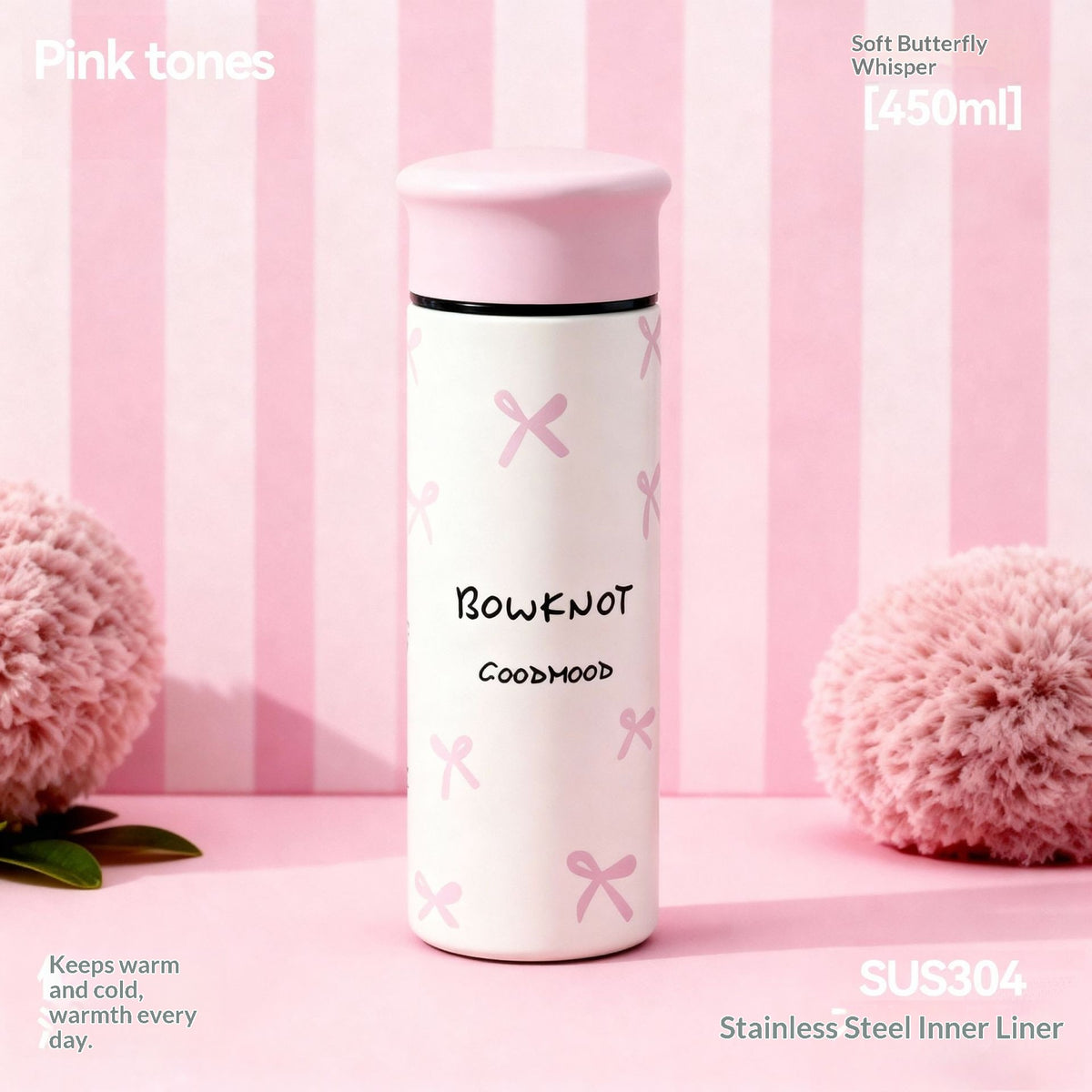 Portable Stainless Steel Water Bottle for Office & Travel, 450ml