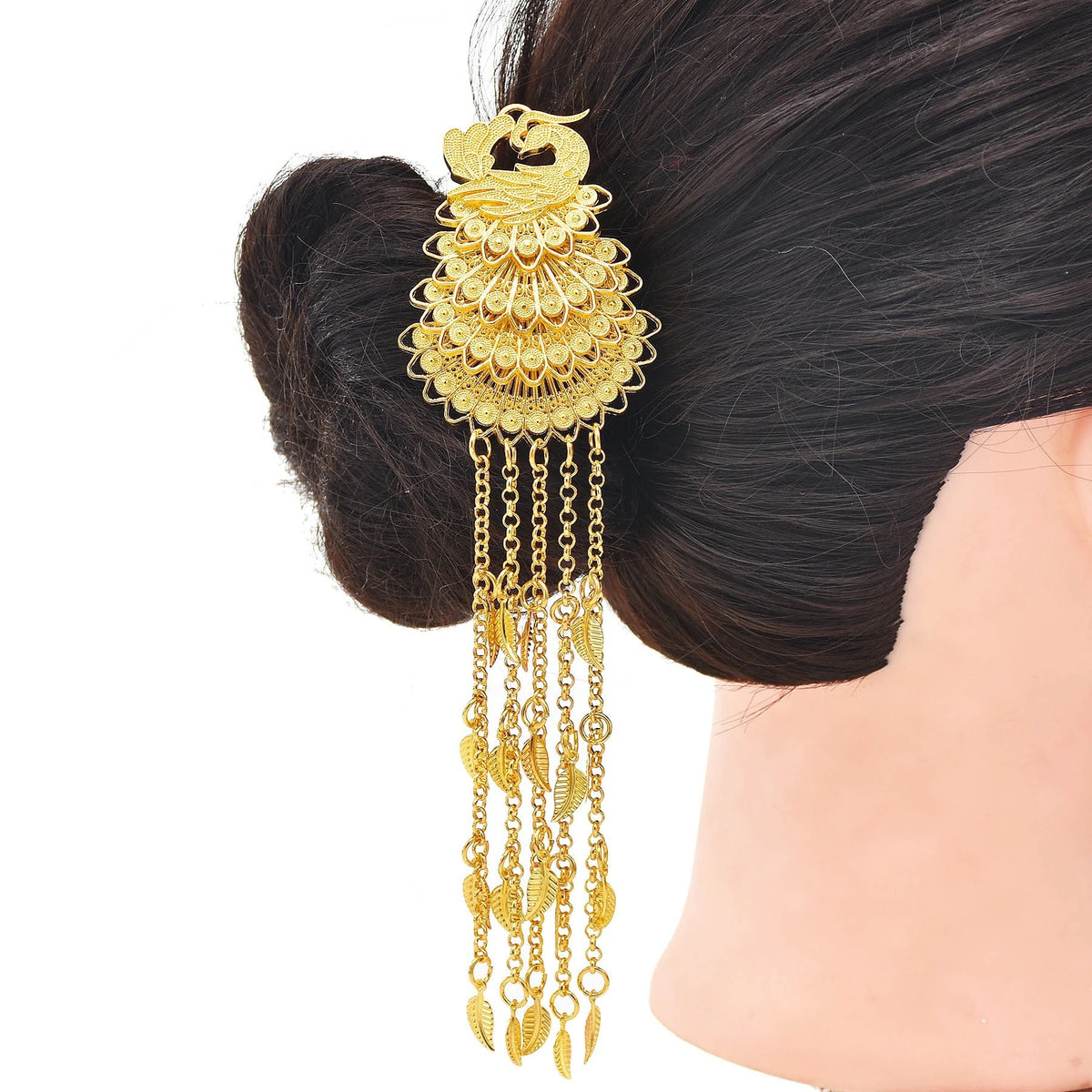 Ethnic Style Dai Golden Phoenix Hairpin