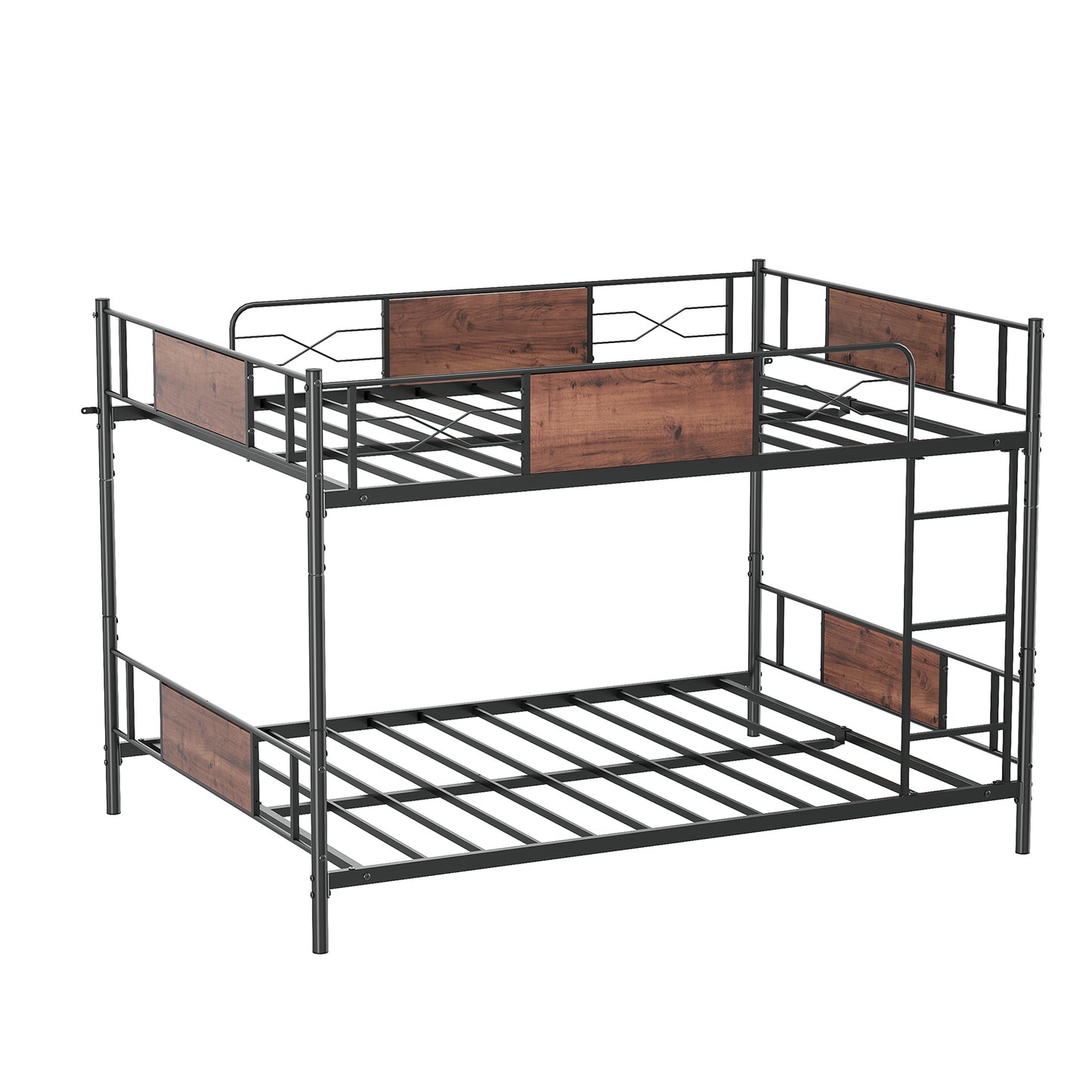 Full Over Full Detachable Metal Bunk Bed Frame with Storage