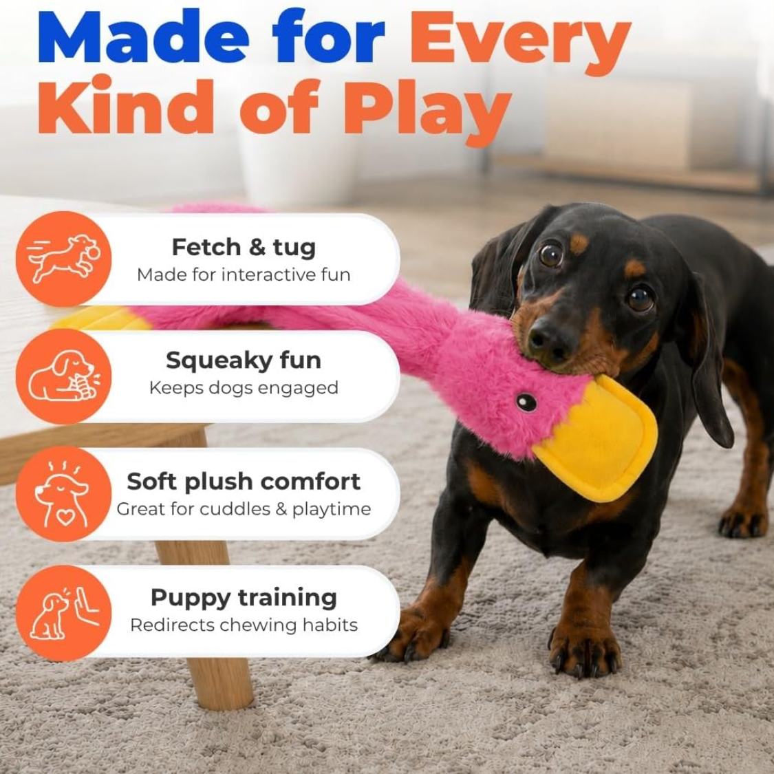 Interactive Dog Chew Toy Set - Squeaky, Crinkle Fun for Small to Large Dogs
