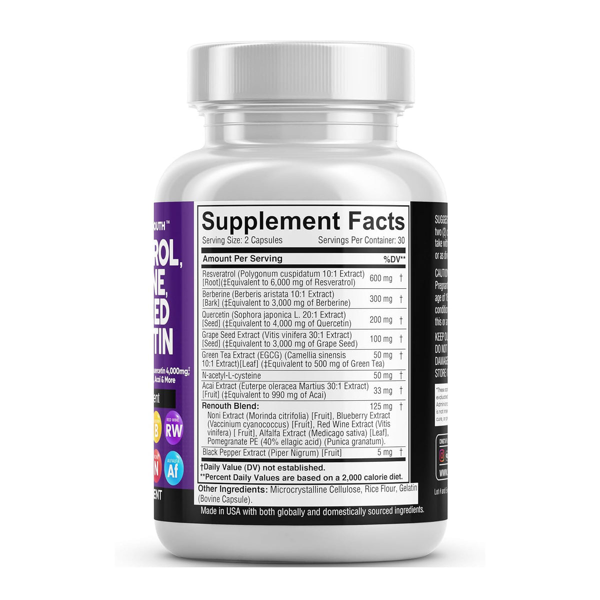 Resveratrol Capsules 60 Tablets