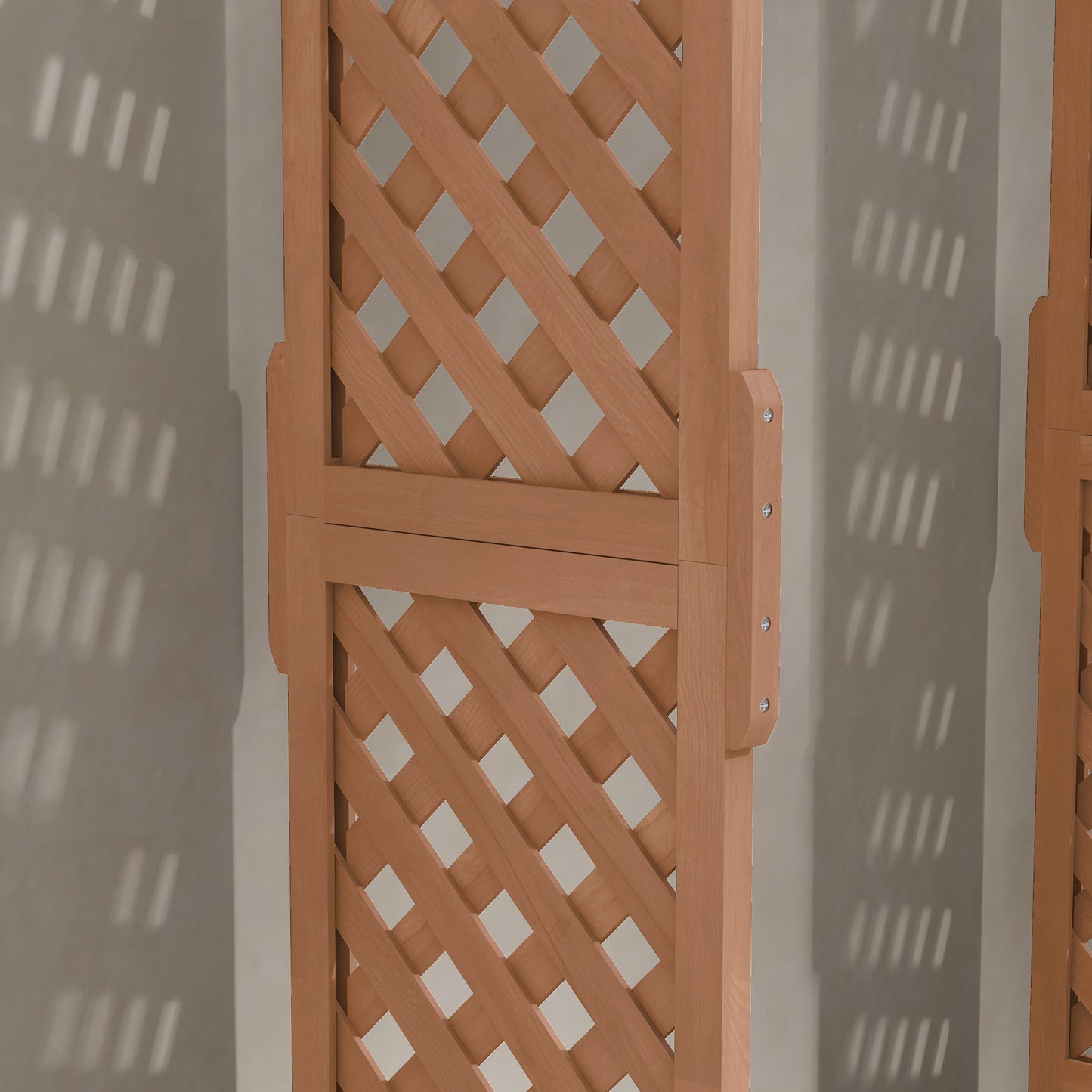 Outdoor Raised Garden Bed with Trellises and Roof - 70.75 Inch Wooden Planter Box