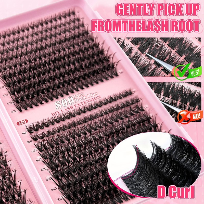High-Capacity Synthetic Eyelash Set with Glue and Tools - Multiple Styles