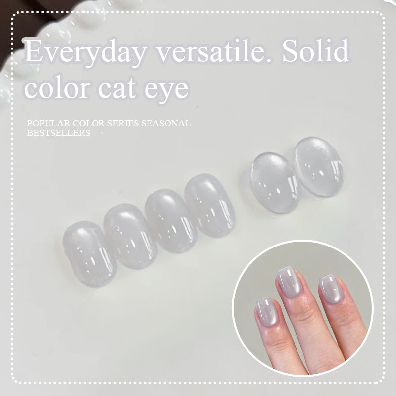 Magnetic Cat Eye Gel Nail Polish - Misty Grey Shimmer 10ml