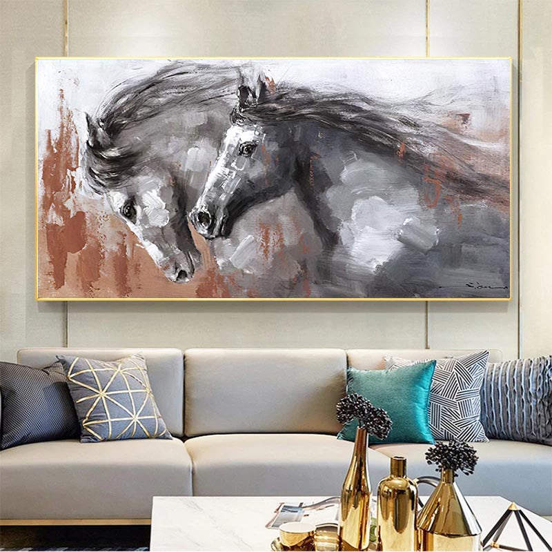 Canvas Horse Poster Wall Art for Living Room or Office Decor