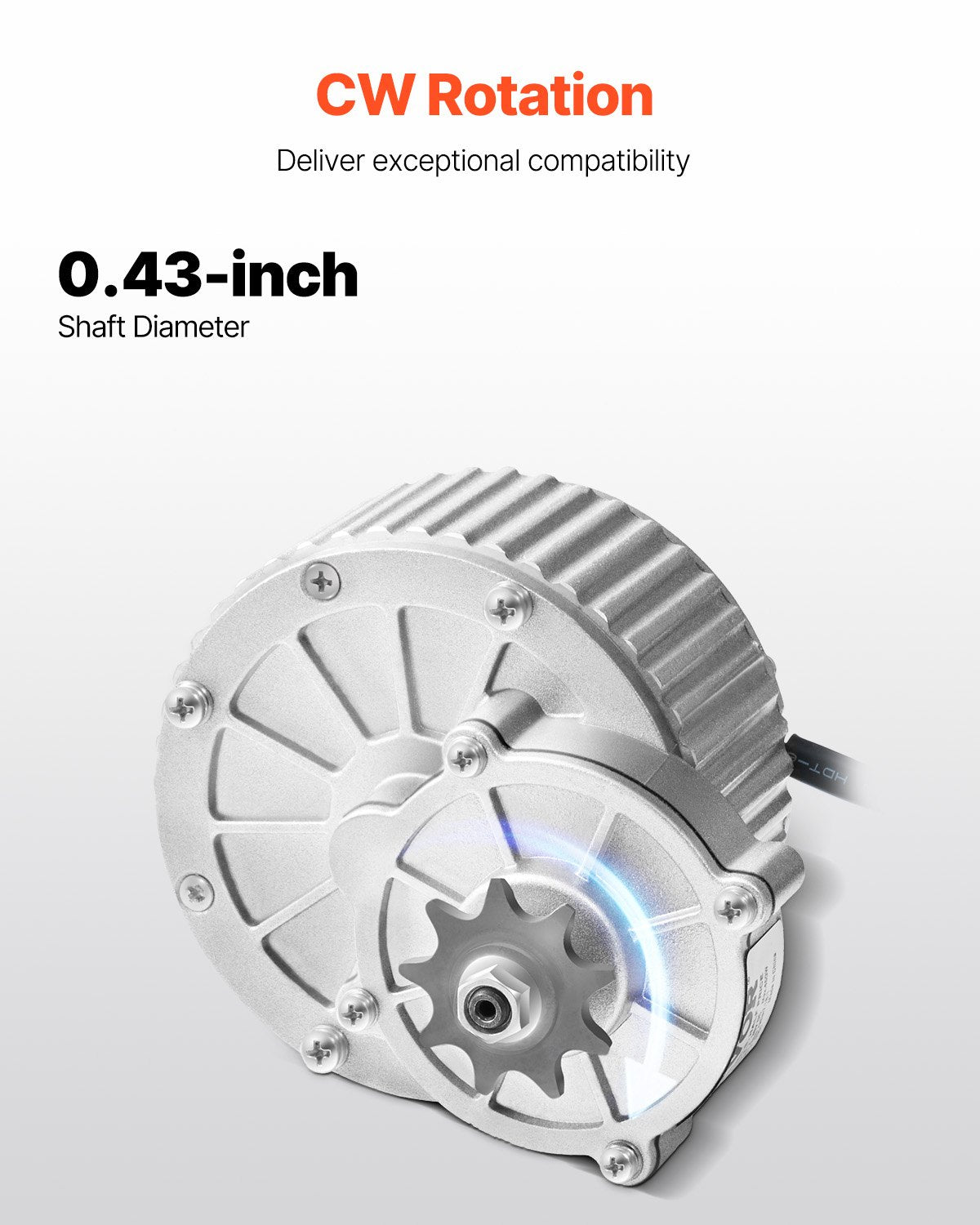 450W Electric Brushed DC Motor Kit 36V with Upgraded Speed Controller - Silver