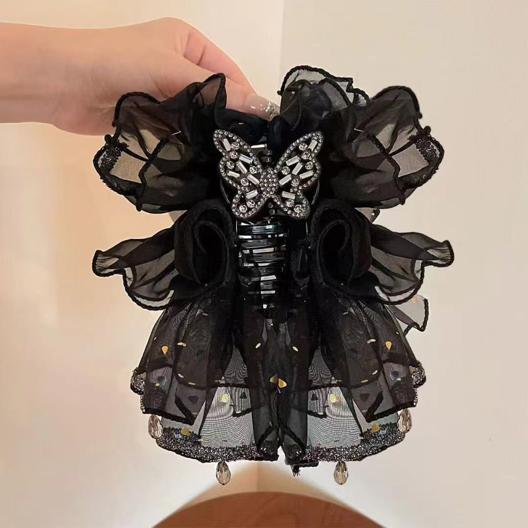 Fluffy Bow Hair Clip - Multiple Colors
