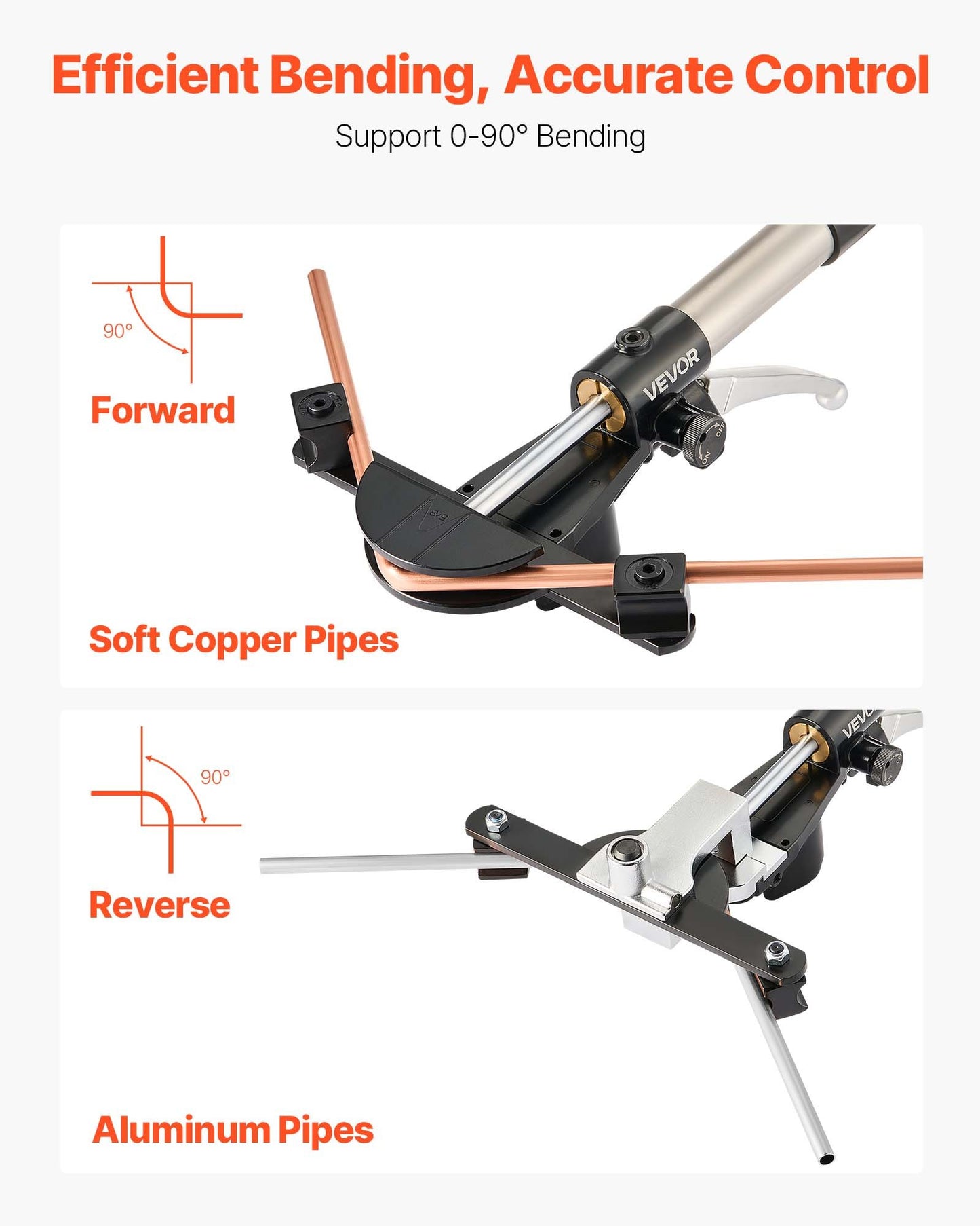 Hydraulic Tube Bender Kit 1/4-7/8 Inch Copper Pipe HVAC Auto Repair