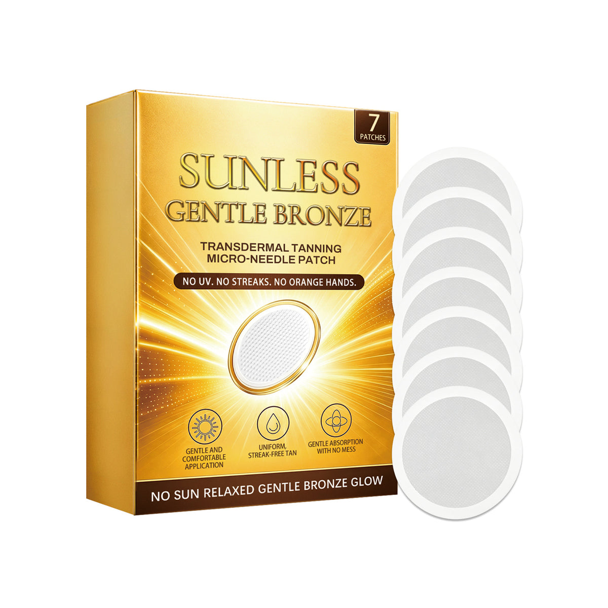 Transdermal Tanning Microneedle Patch 7 Pack - Skin Care & Tanning Tool