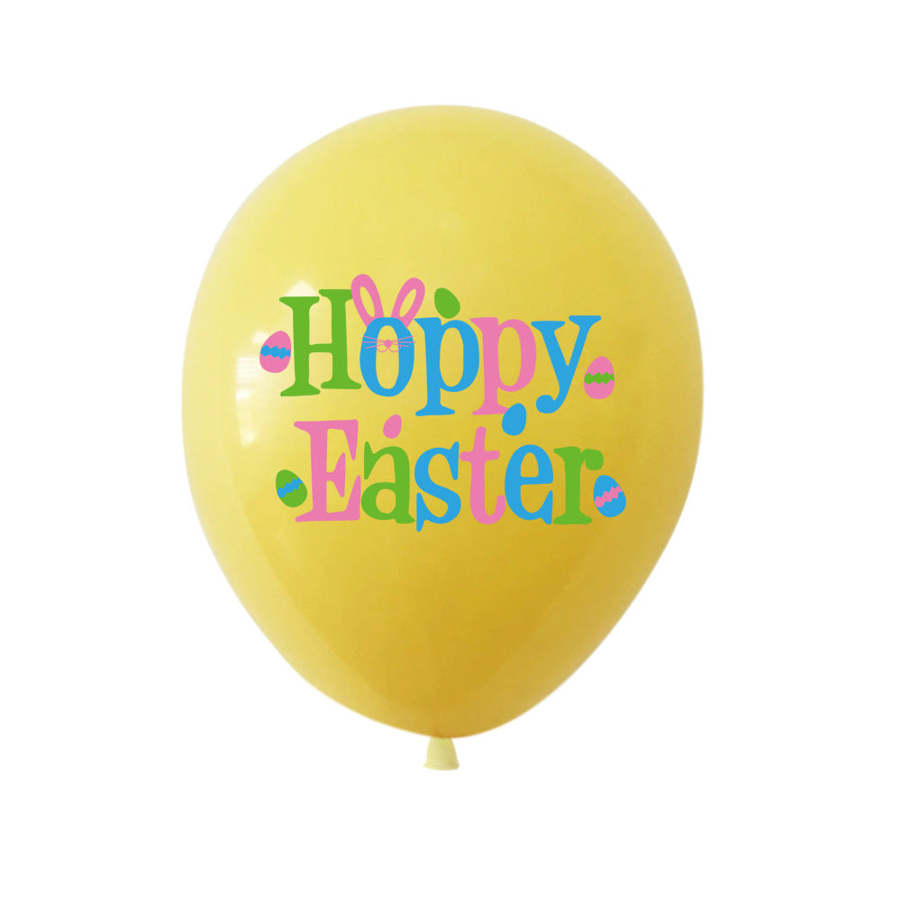 12-Inch Bunny Easter Latex Balloons - Pack of Multiple Colors