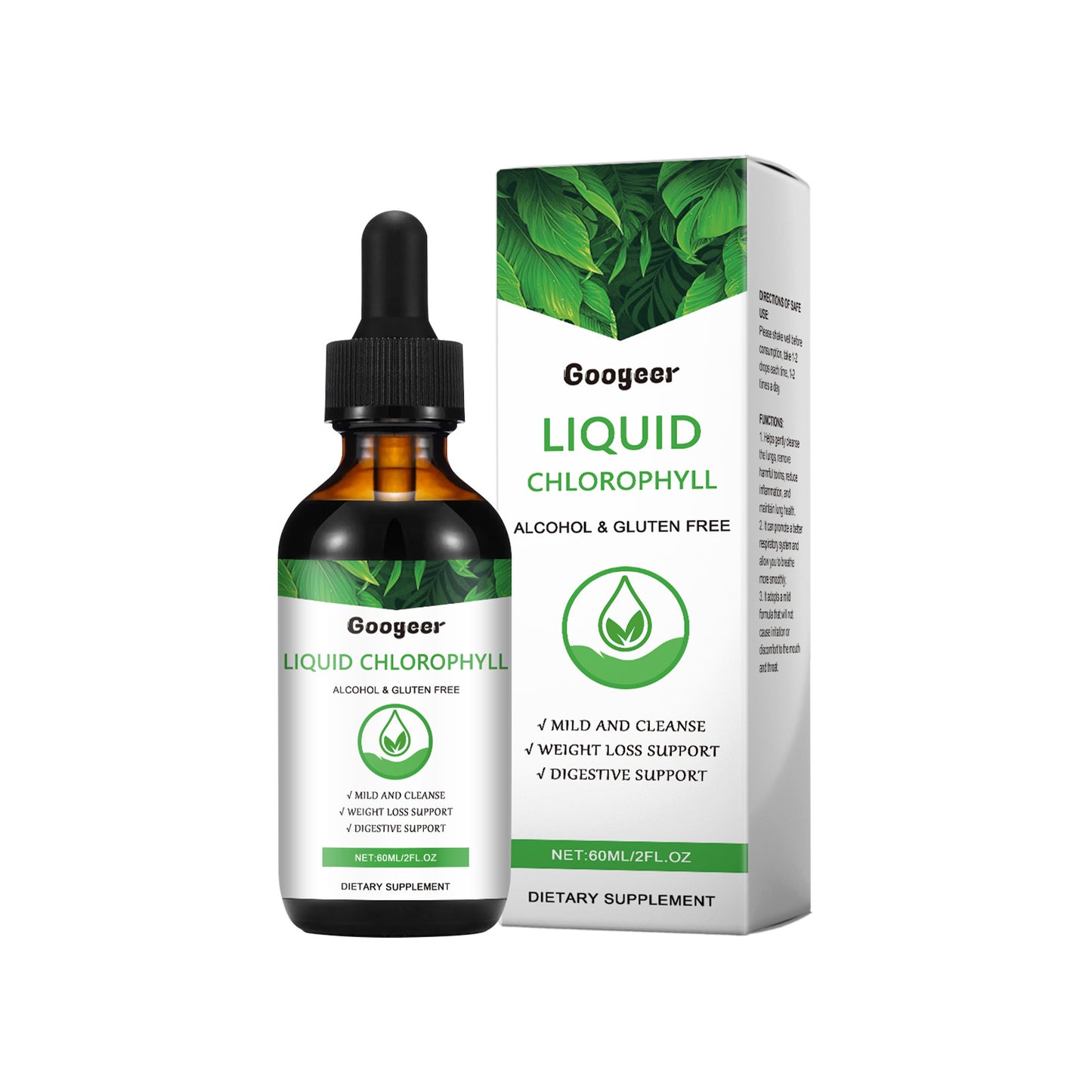 Liquid Chlorophyll Dietary Supplement - Natural Body Health Support