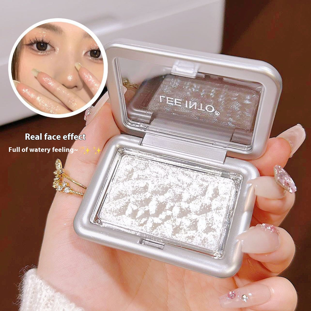 Highlight Eyeshadow Palette with Pearlescent Finish - Multiple Colors
