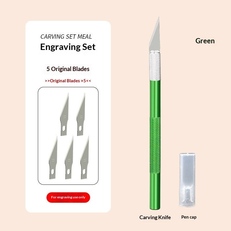 13-Piece Aluminum Alloy Carving Knife Set with Steel & Handle Options
