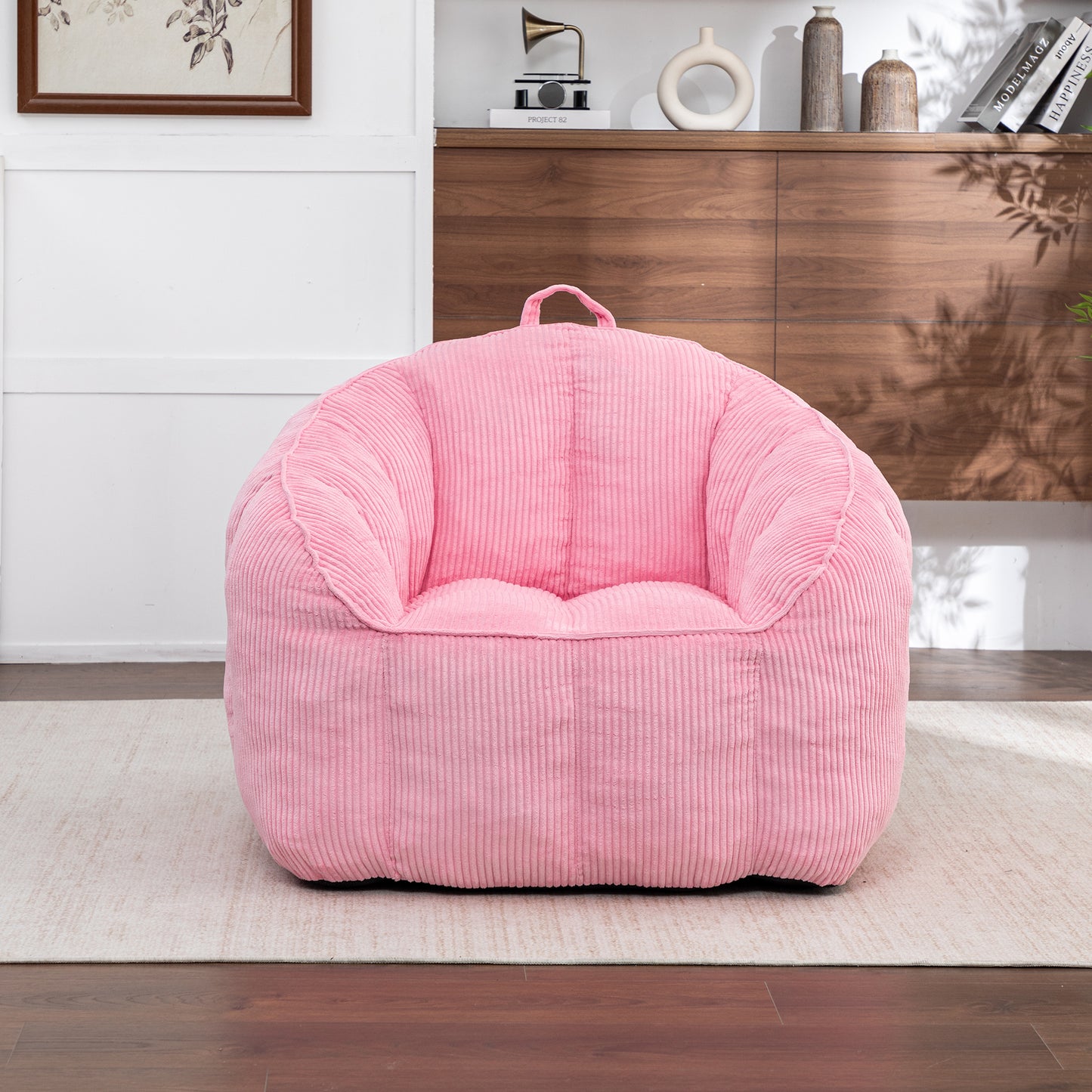 Giant Bean Bag Chair Sofa For Teens, Comfy Corduroy Large Chairs With