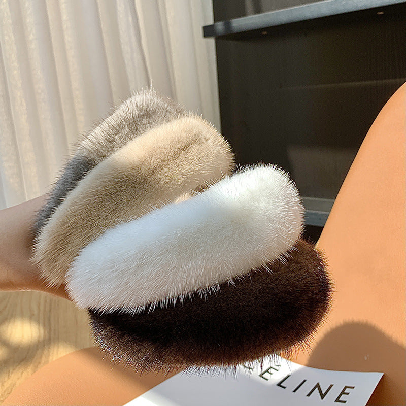 Plush Mink Hair Band - Soft & Fluffy Headband