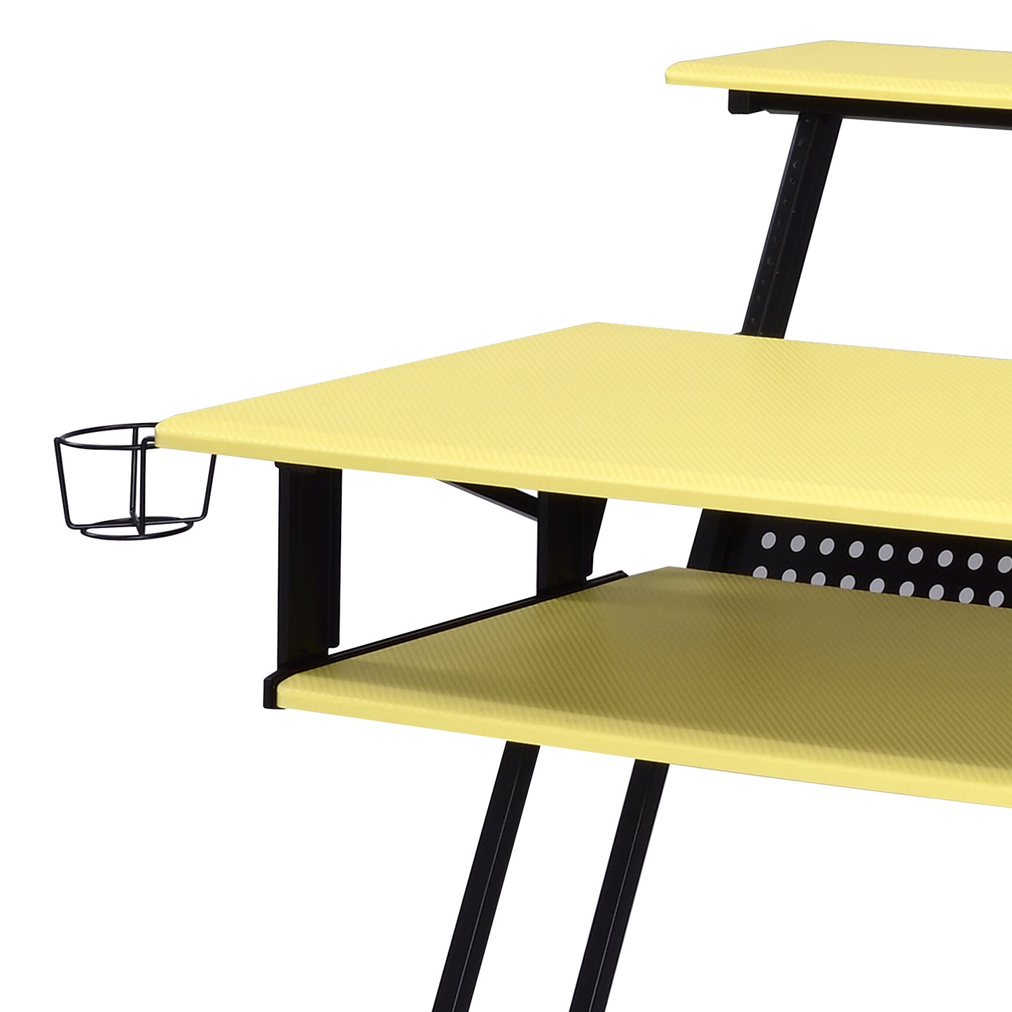Music Recording Studio Desk - Yellow & Black Finish