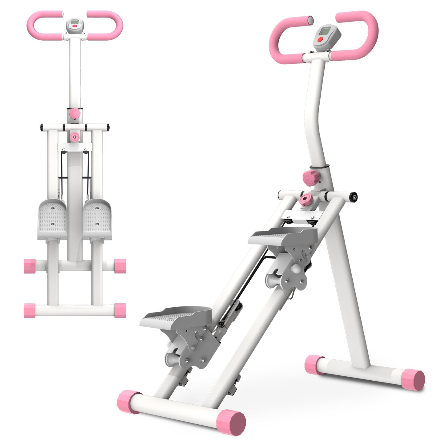 Vertical Climber Workout Machine for Full-Body Exercise - Pink