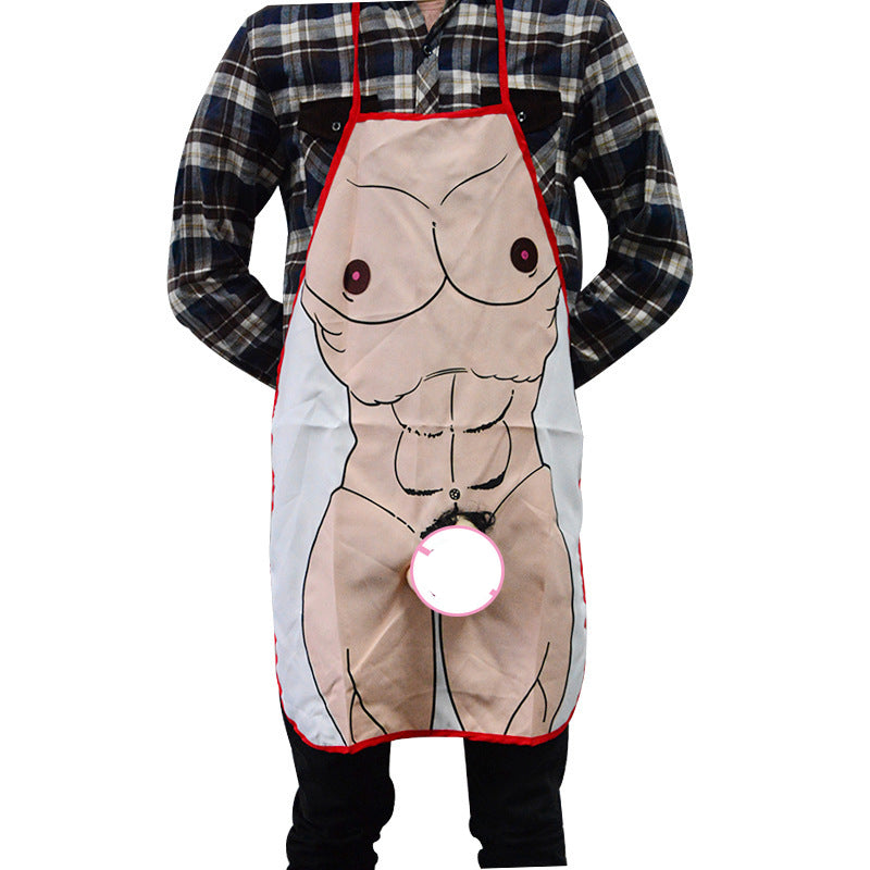 Funny Bachelor Party Apron - Spoof Trick Gift for Groomsmen 70x48cm