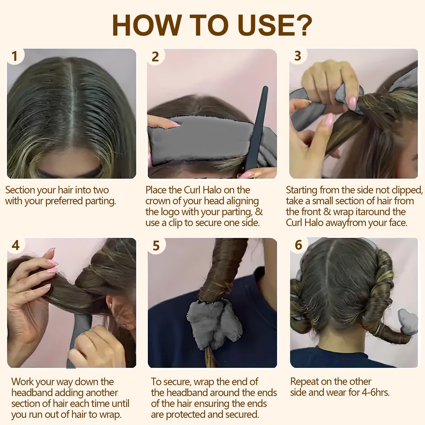Satin Heatless Hair Curler Set for Overnight Frizz-Free Curls
