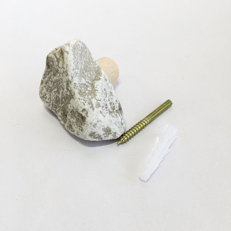 Cobblestone Solid Wood Wall Hook Hanger for Cloakroom - Modern Simple Design