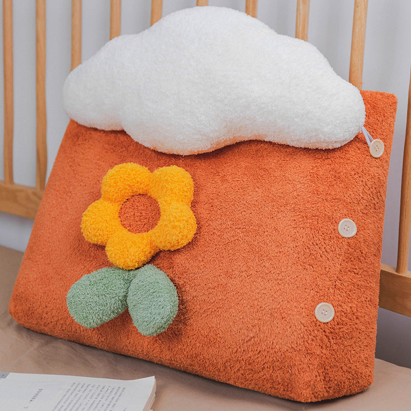 Cute Cloud-Shaped Bedside Pillow for Dorm Rooms - Plush Sleep Cushion