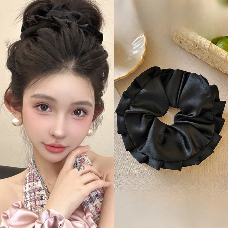 Korean Ballet Style Pleated Hair Ring - Oversized Hair Accessory for Hair Styling