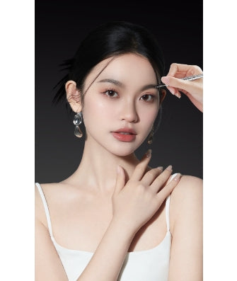 Waterproof Eyebrow Pencil with Dual-Fork Tip - Sweat-proof, Long-lasting Makeup Tool