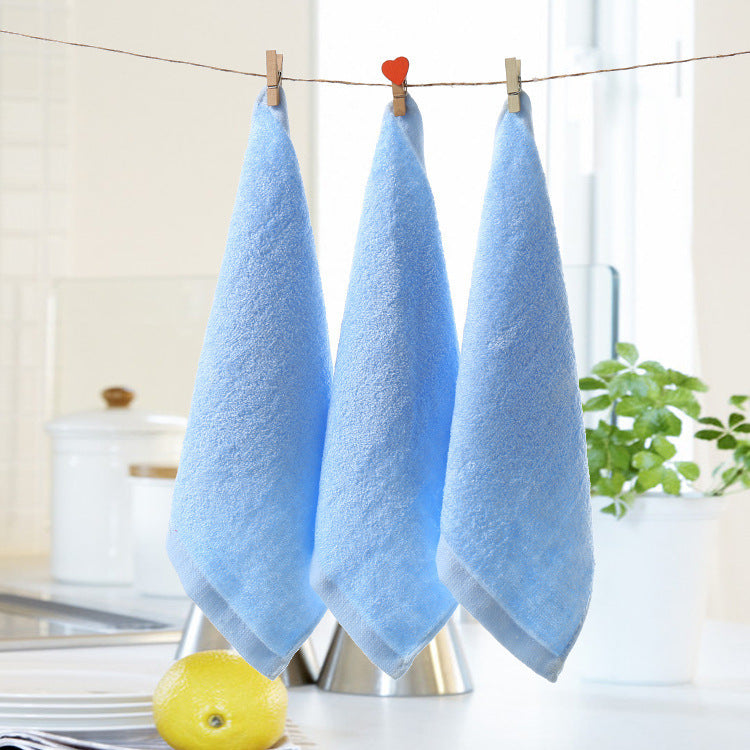 Absorbent Face Towel Small Square Bamboo Fiber Home Textiles 1-10pcs