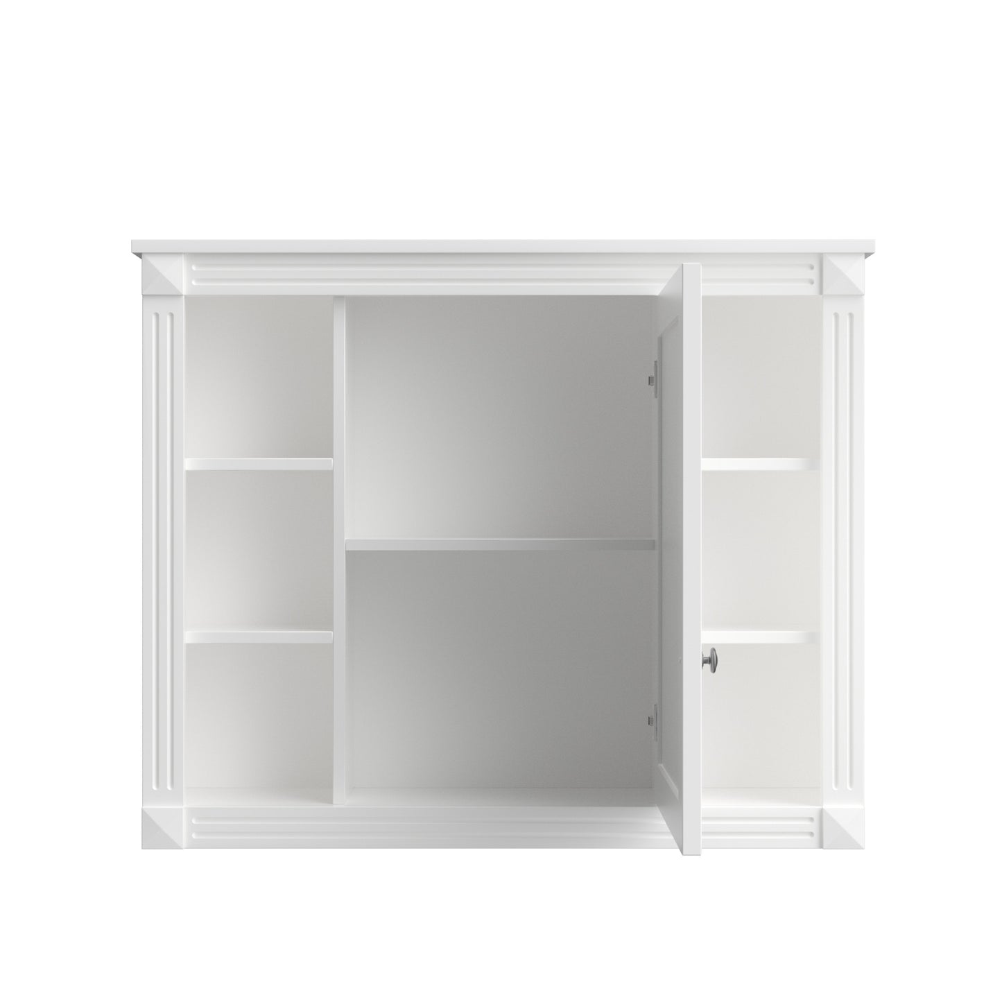 36'' Modern Bathroom Vanity with Sink & Mirror Cabinet - White